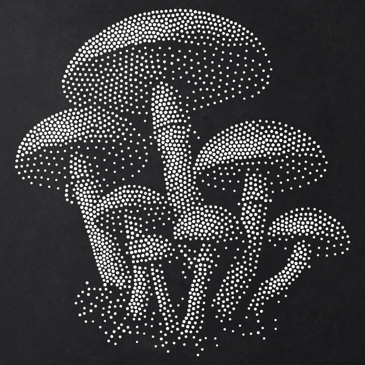 Mushroom Cluster reusable Mylar stencil