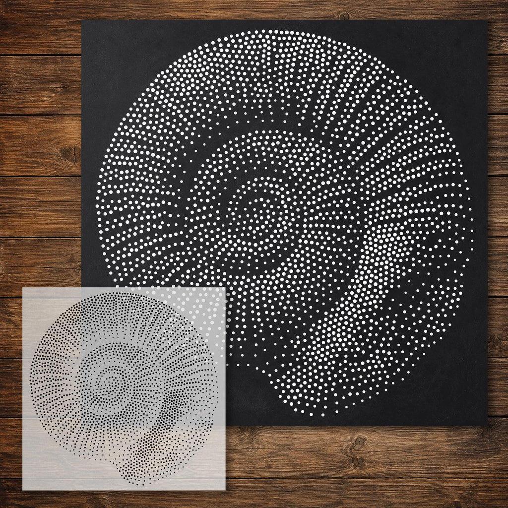 Ammonite Fossil reusable Mylar stencil