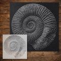Ammonite Fossil reusable Mylar stencil