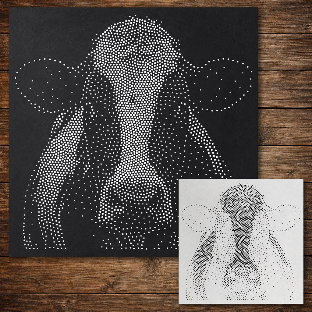 Cow Face reusable Mylar stencil