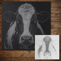 Cow Face reusable Mylar stencil