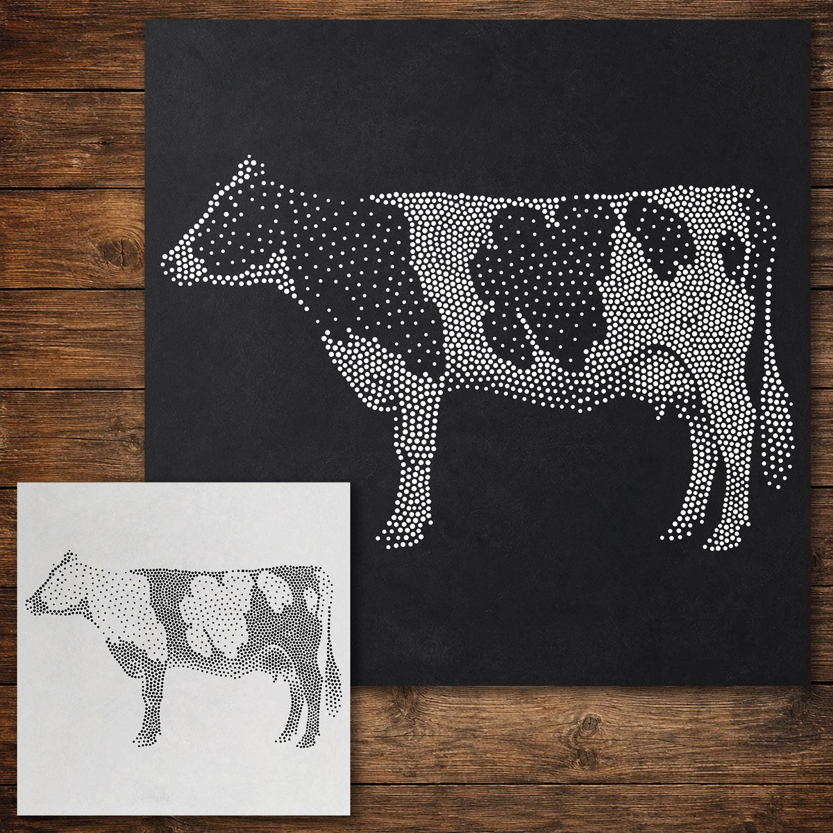 Cow reusable Mylar stencil