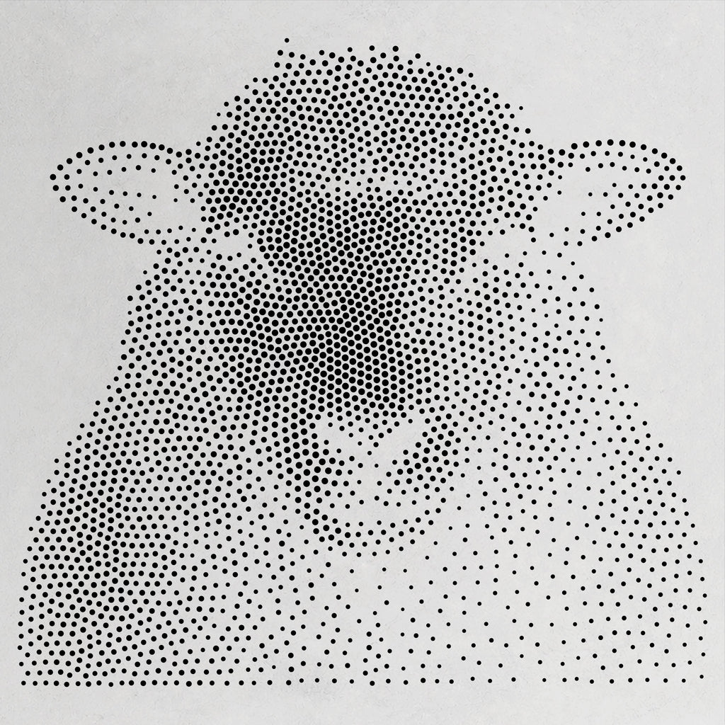 Sheep Face Portrait reusable Mylar stencil