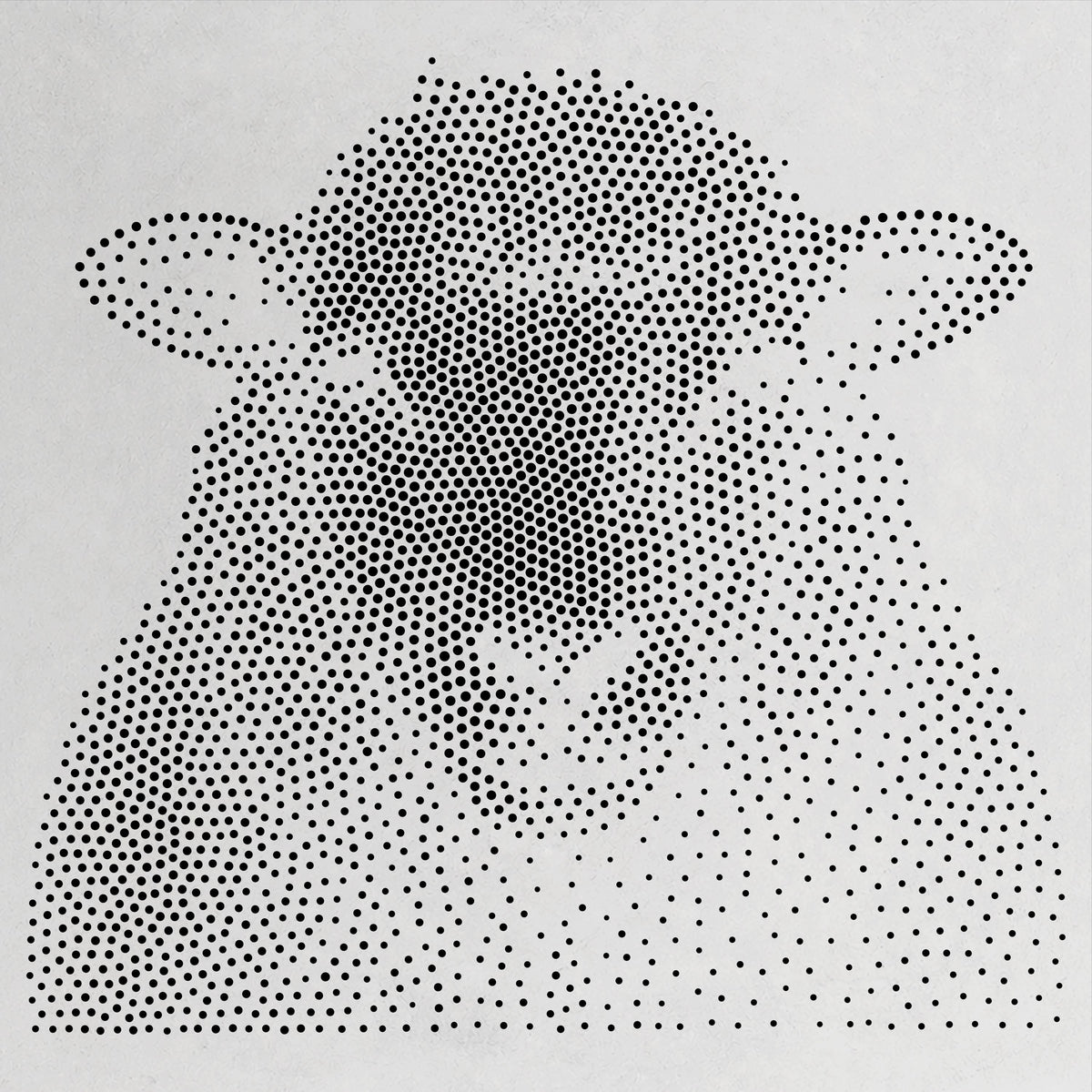 Sheep Face Portrait reusable Mylar stencil