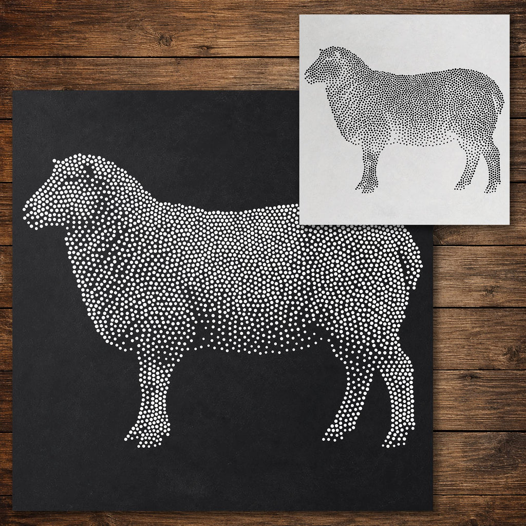 Sheep reusable Mylar stencil