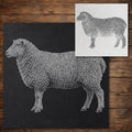 Sheep reusable Mylar stencil