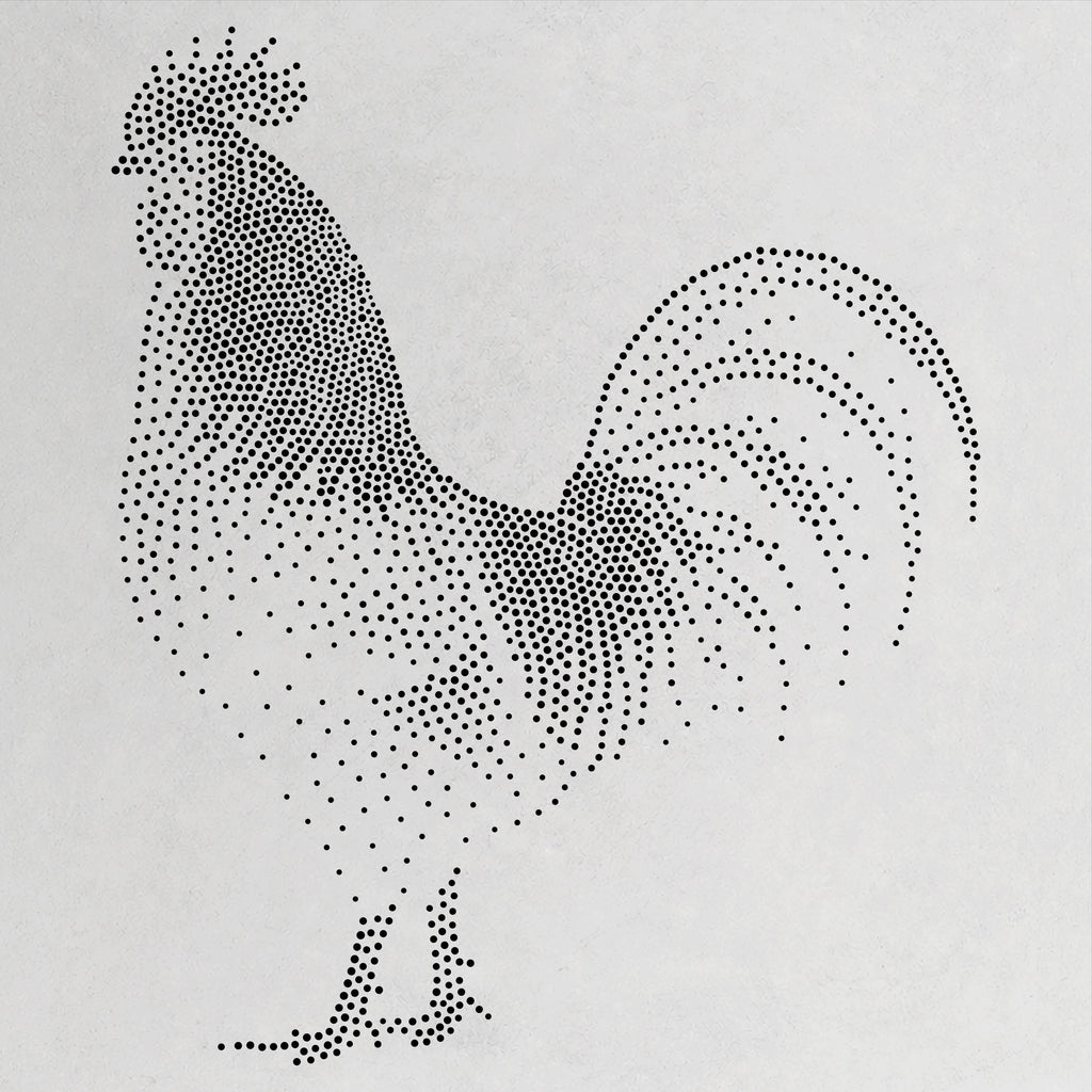 Rooster reusable Mylar stencil
