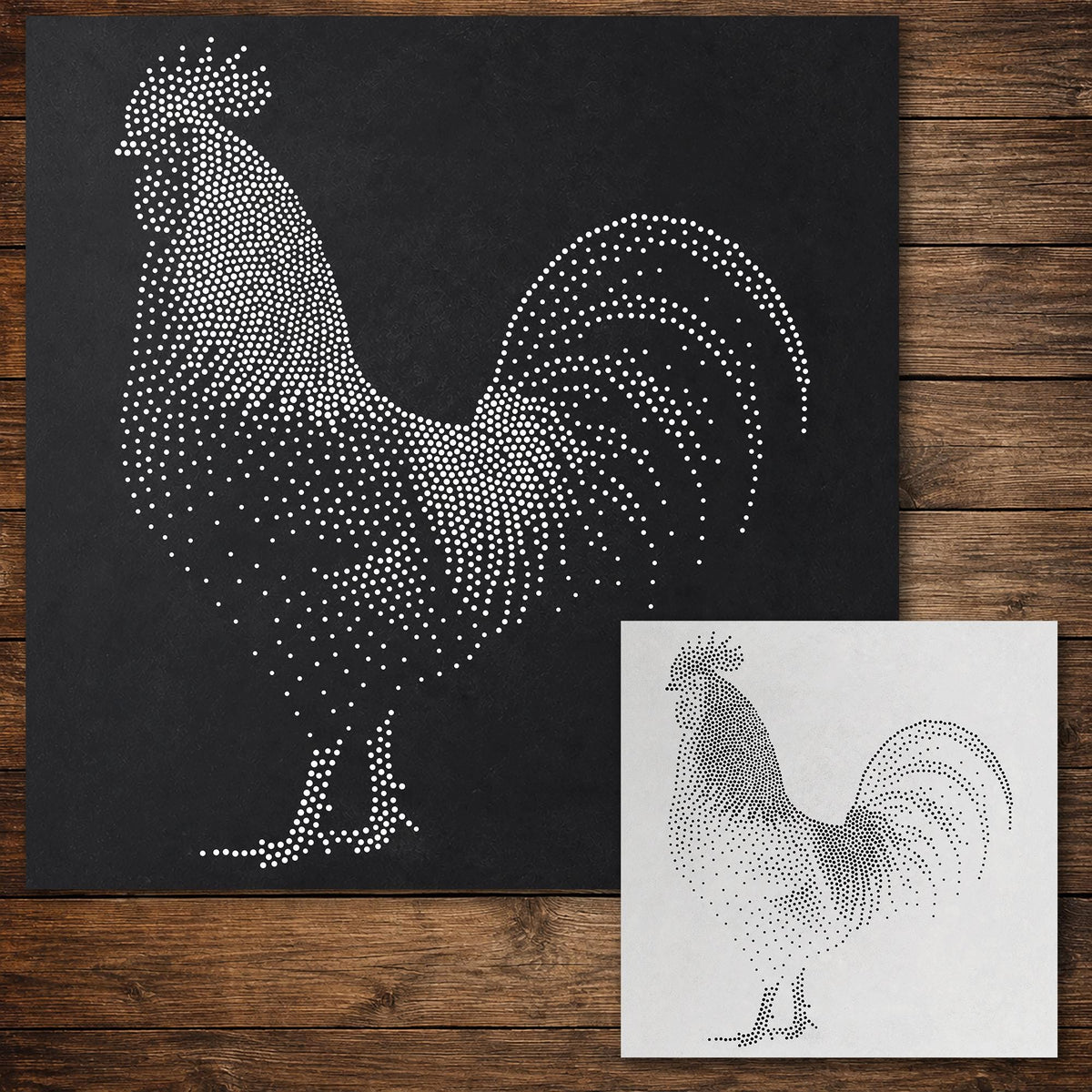Rooster reusable Mylar stencil