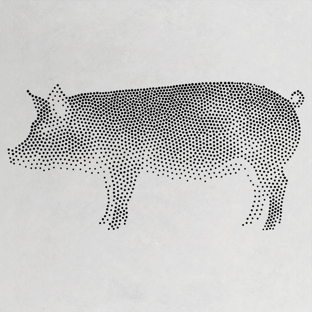 Pig Side Profile reusable Mylar stencil
