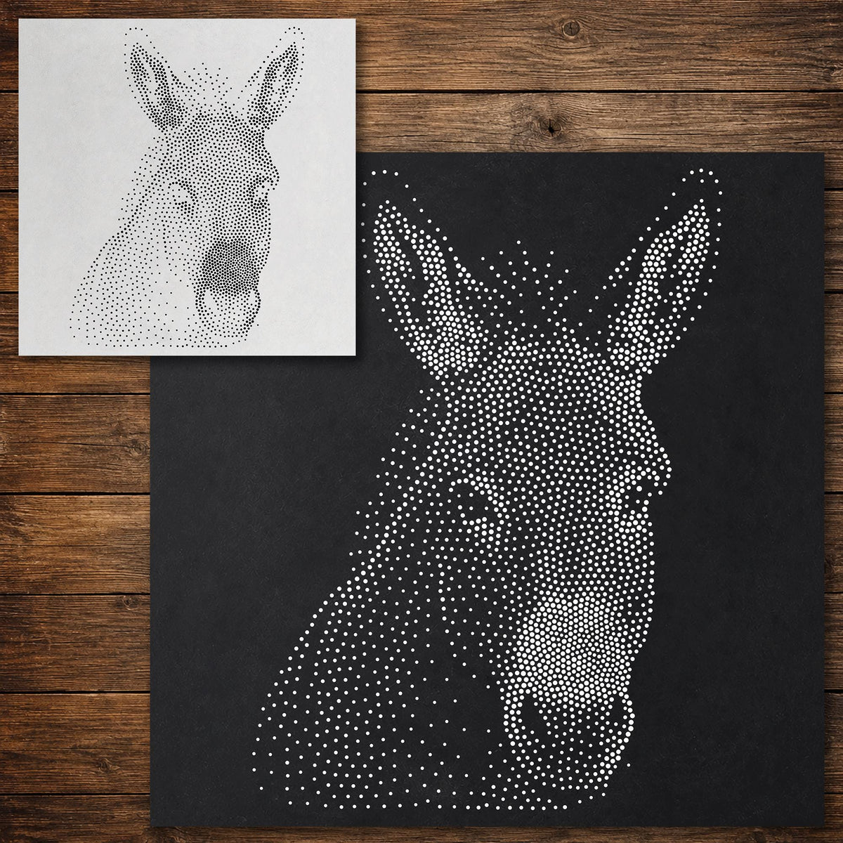 Donkey Face reusable Mylar stencil