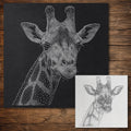 Giraffe Portrait reusable Mylar stencil