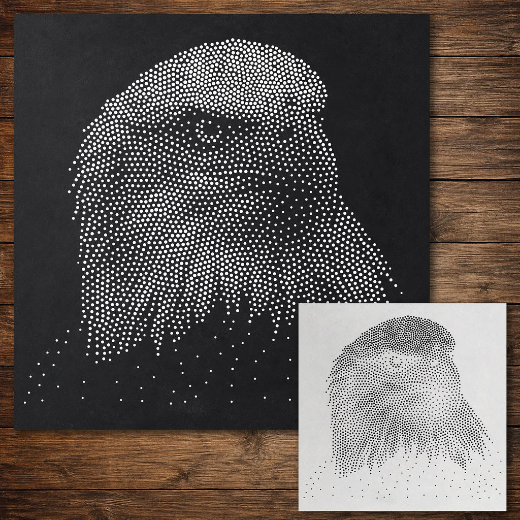 Bald Eagle Portrait reusable Mylar stencil
