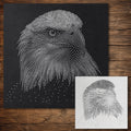 Bald Eagle Portrait reusable Mylar stencil