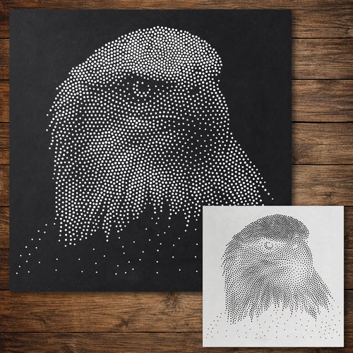 Bald Eagle Portrait reusable Mylar stencil