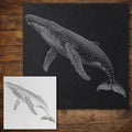 Humpback Whale reusable Mylar stencil