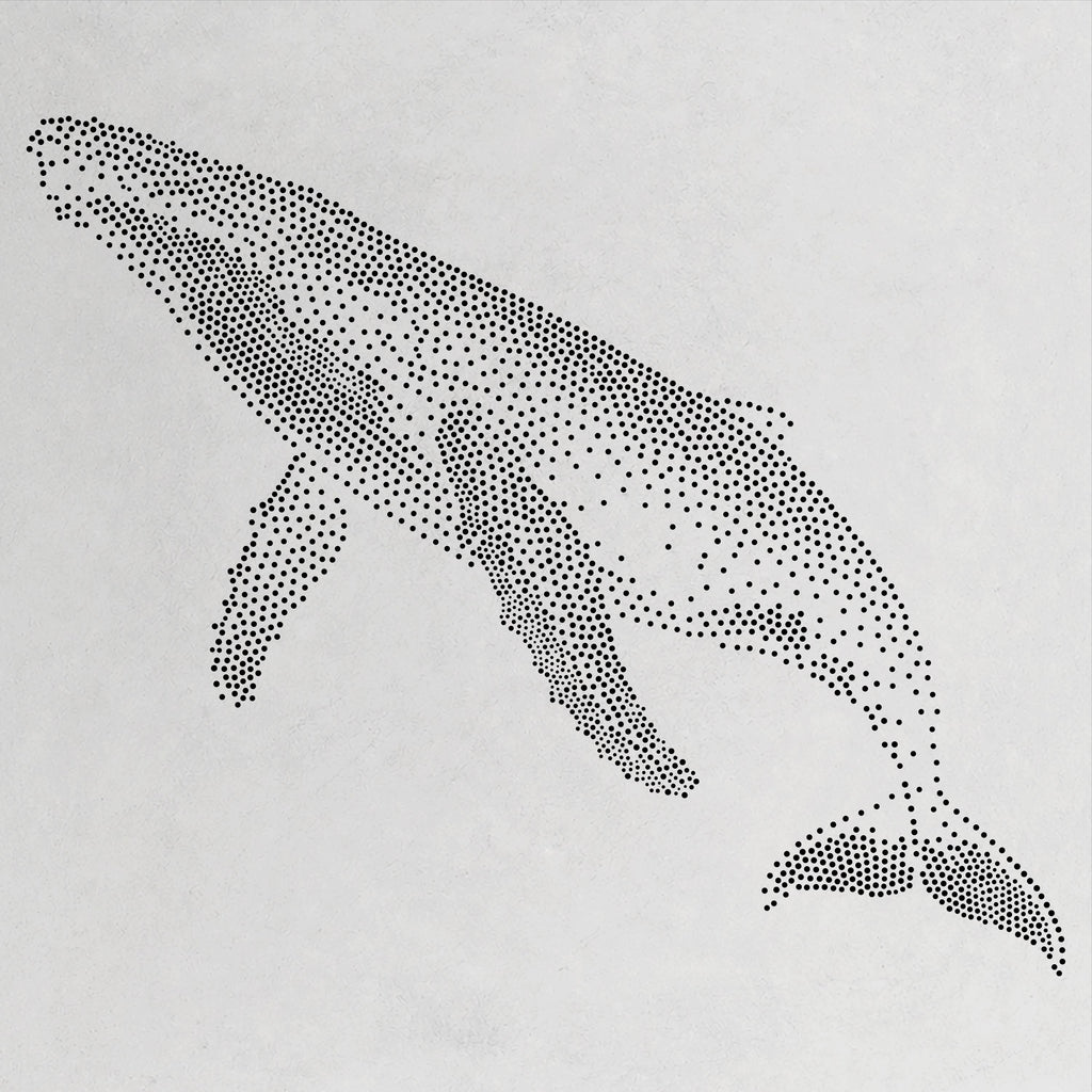 Humpback Whale reusable Mylar stencil