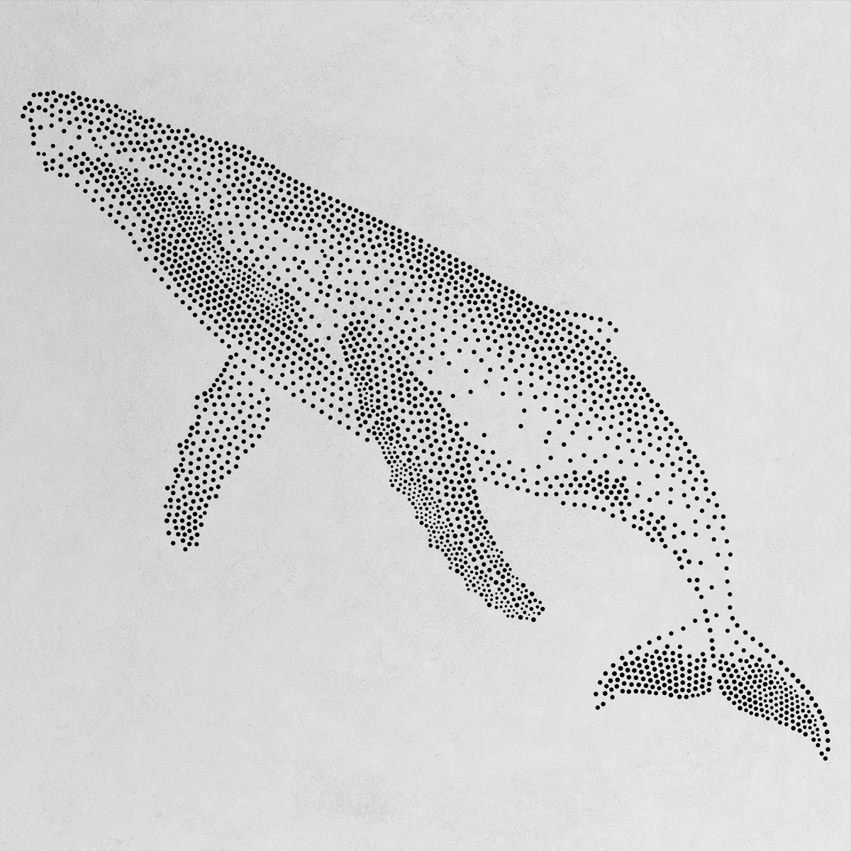Humpback Whale reusable Mylar stencil