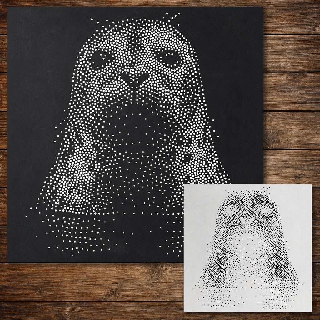 Seal Portrait reusable Mylar stencil