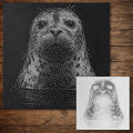 Seal Portrait reusable Mylar stencil