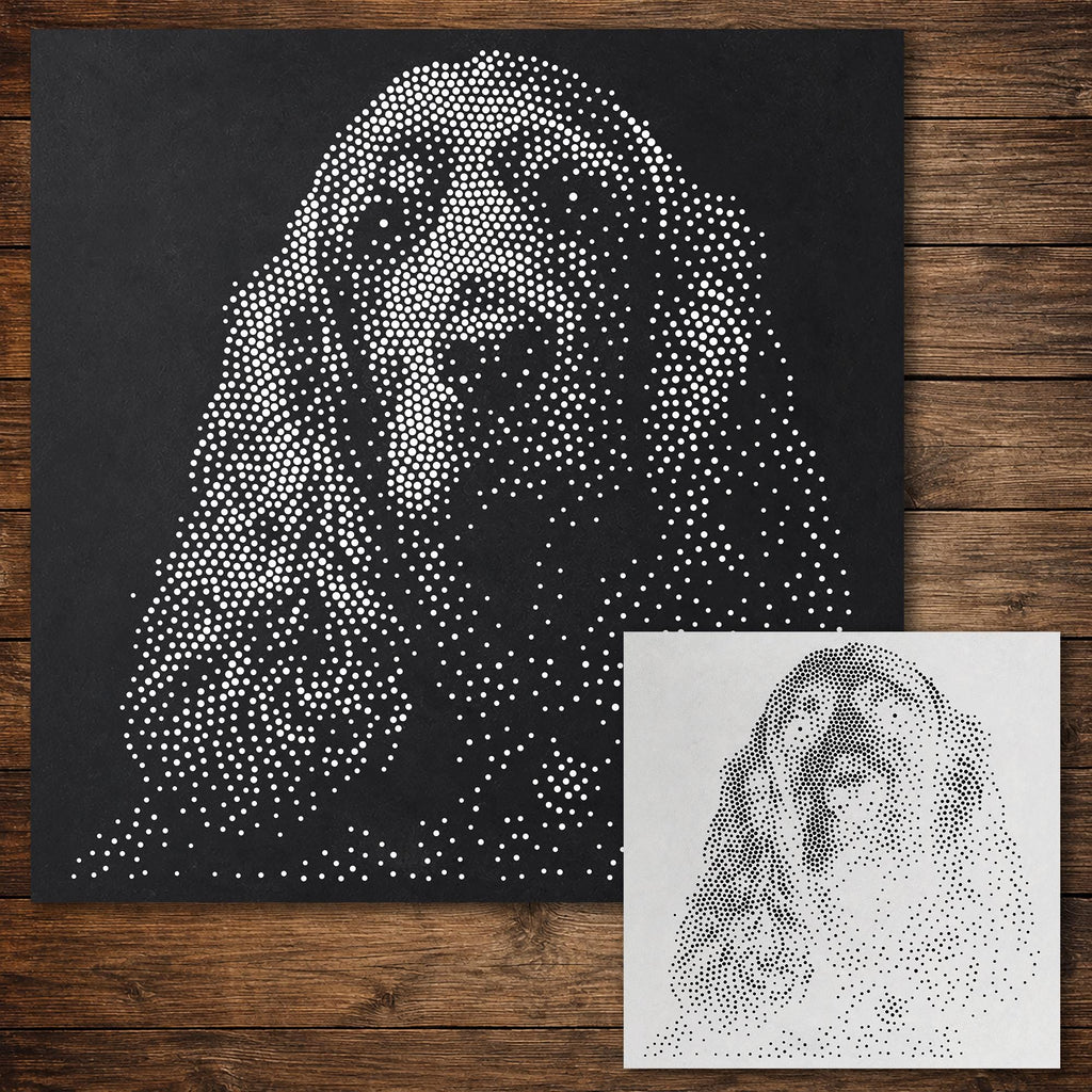 Cocker Spaniel Dog reusable Mylar stencil
