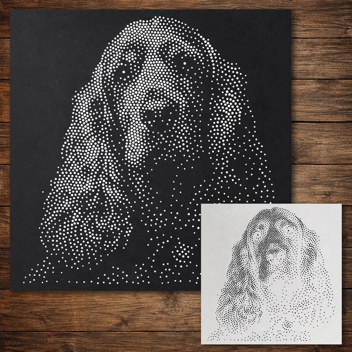 Cocker Spaniel Dog reusable Mylar stencil