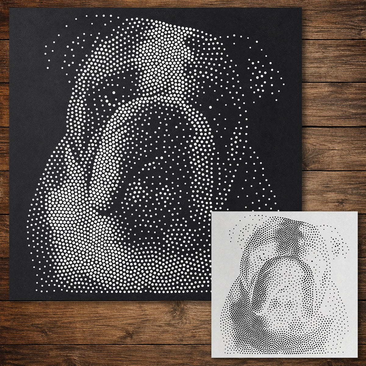 English Bulldog Dog reusable Mylar stencil