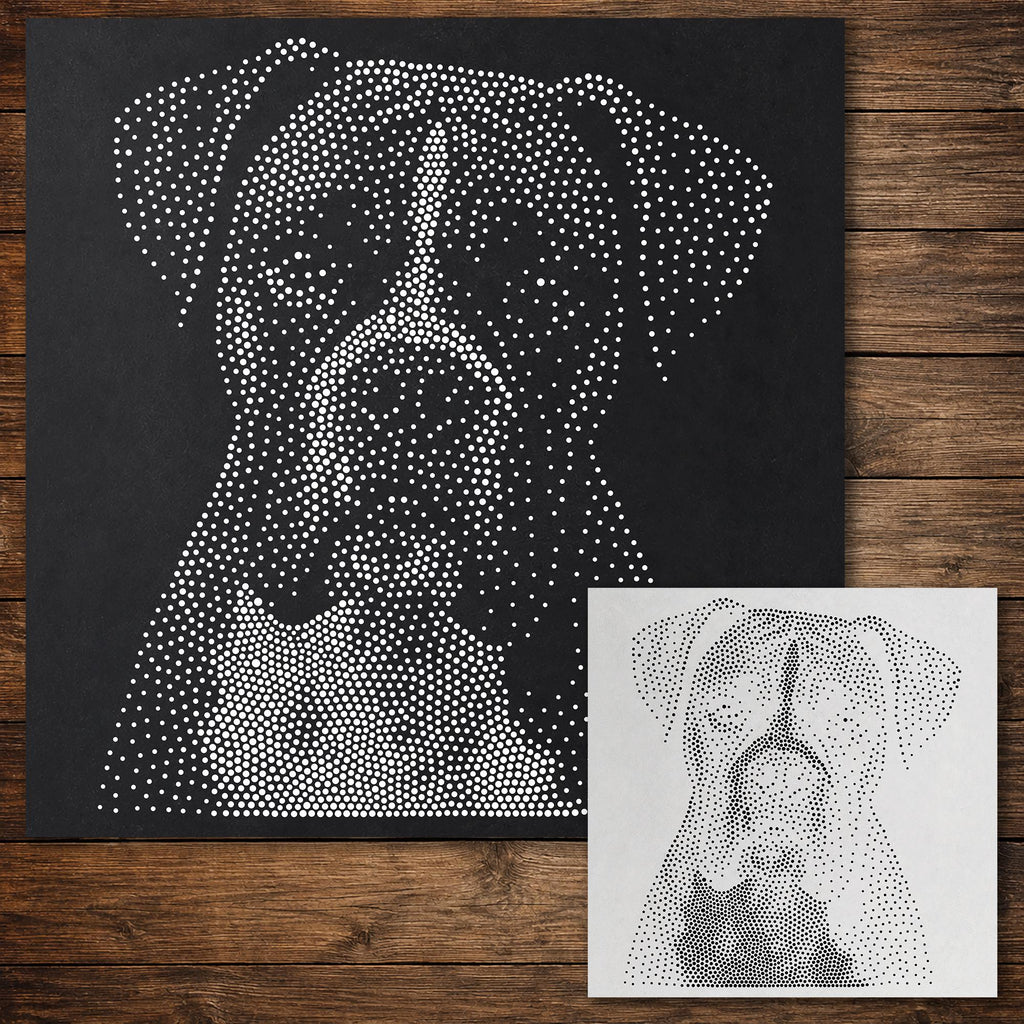 Boxer Dog reusable Mylar stencil