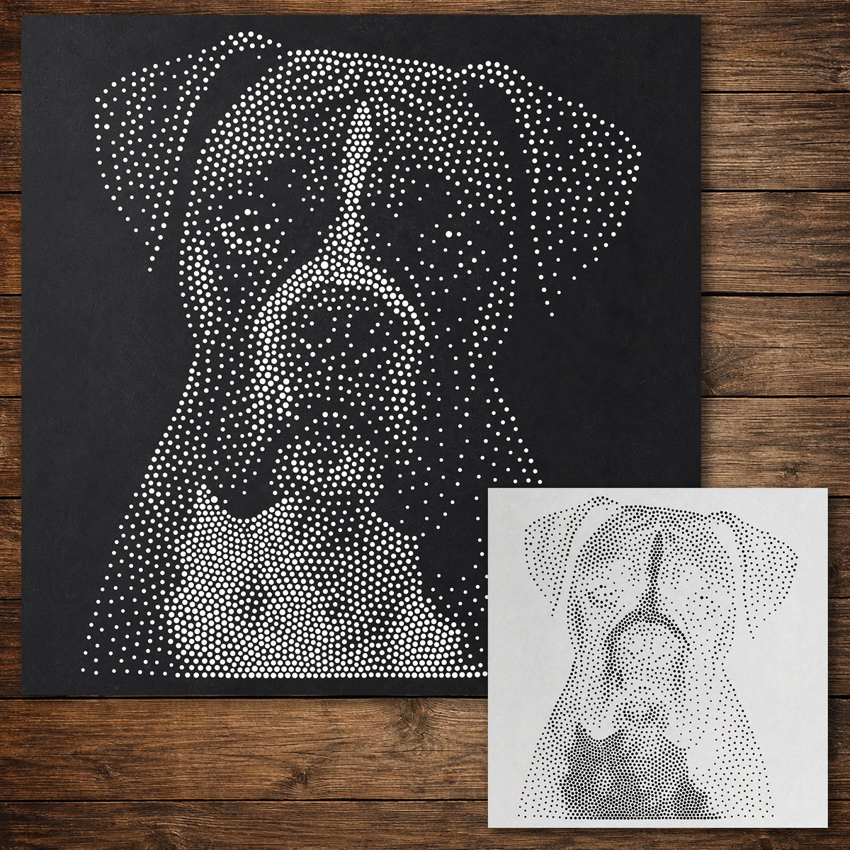 Boxer Dog reusable Mylar stencil
