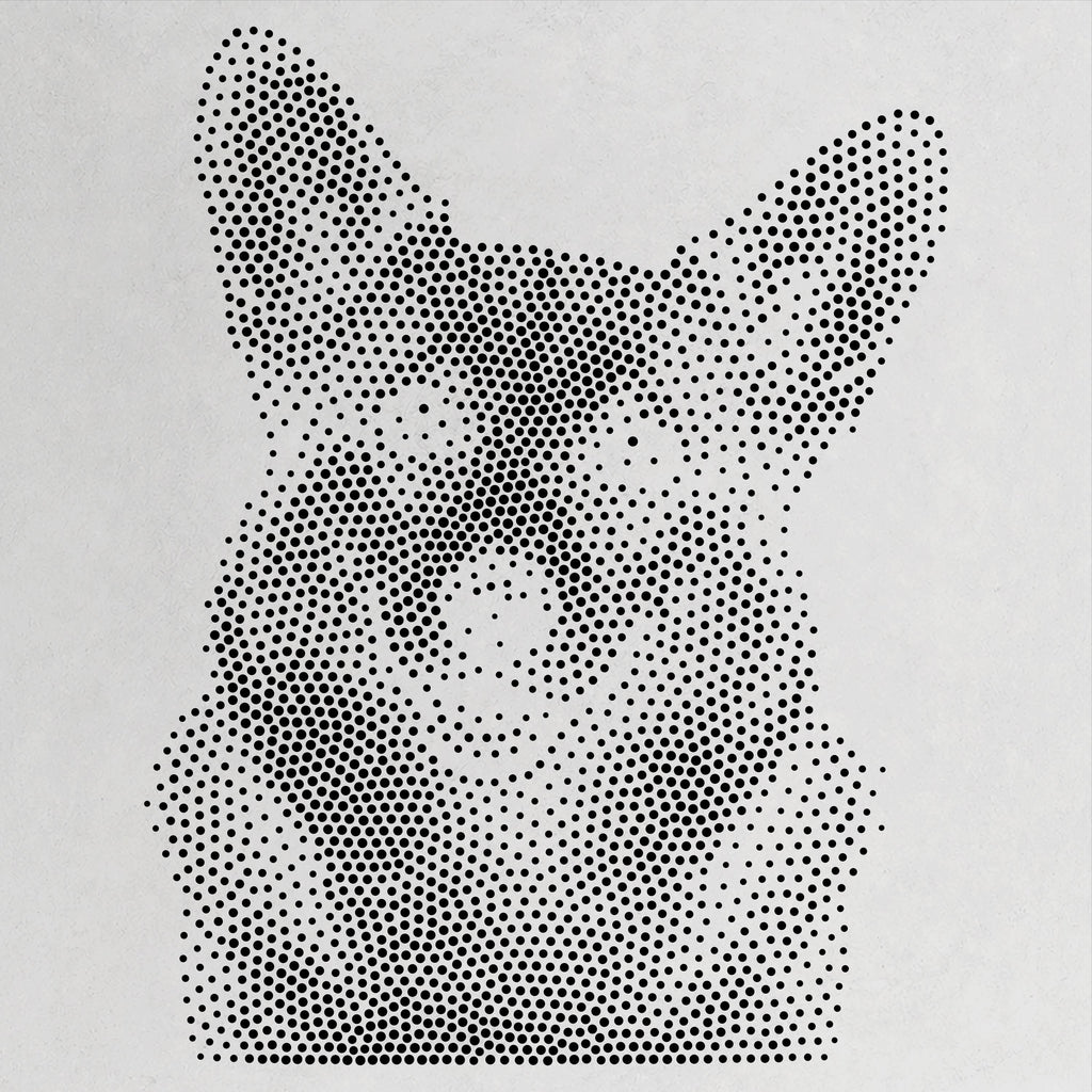 Corgi Dog reusable Mylar stencil