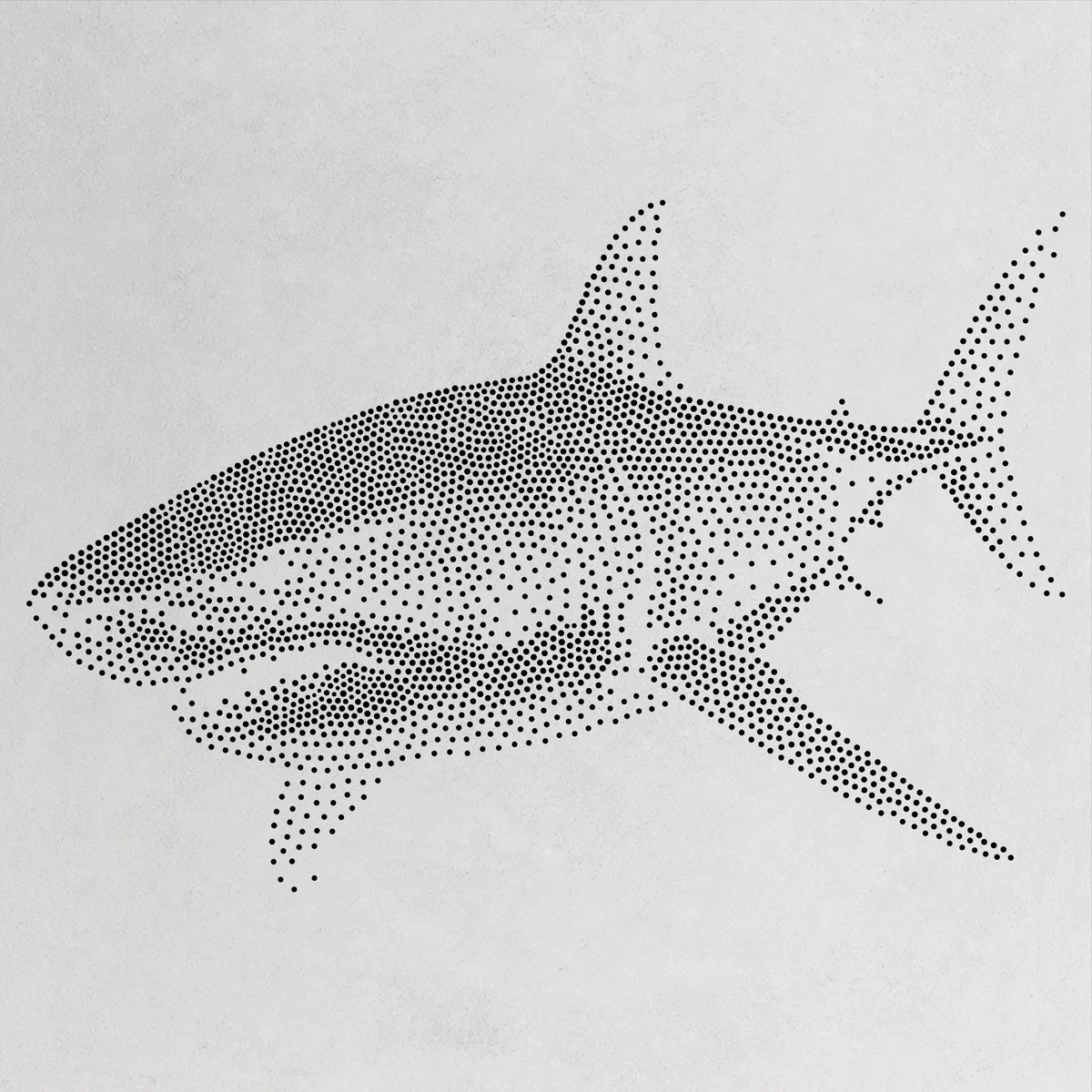 Great White Shark reusable Mylar stencil