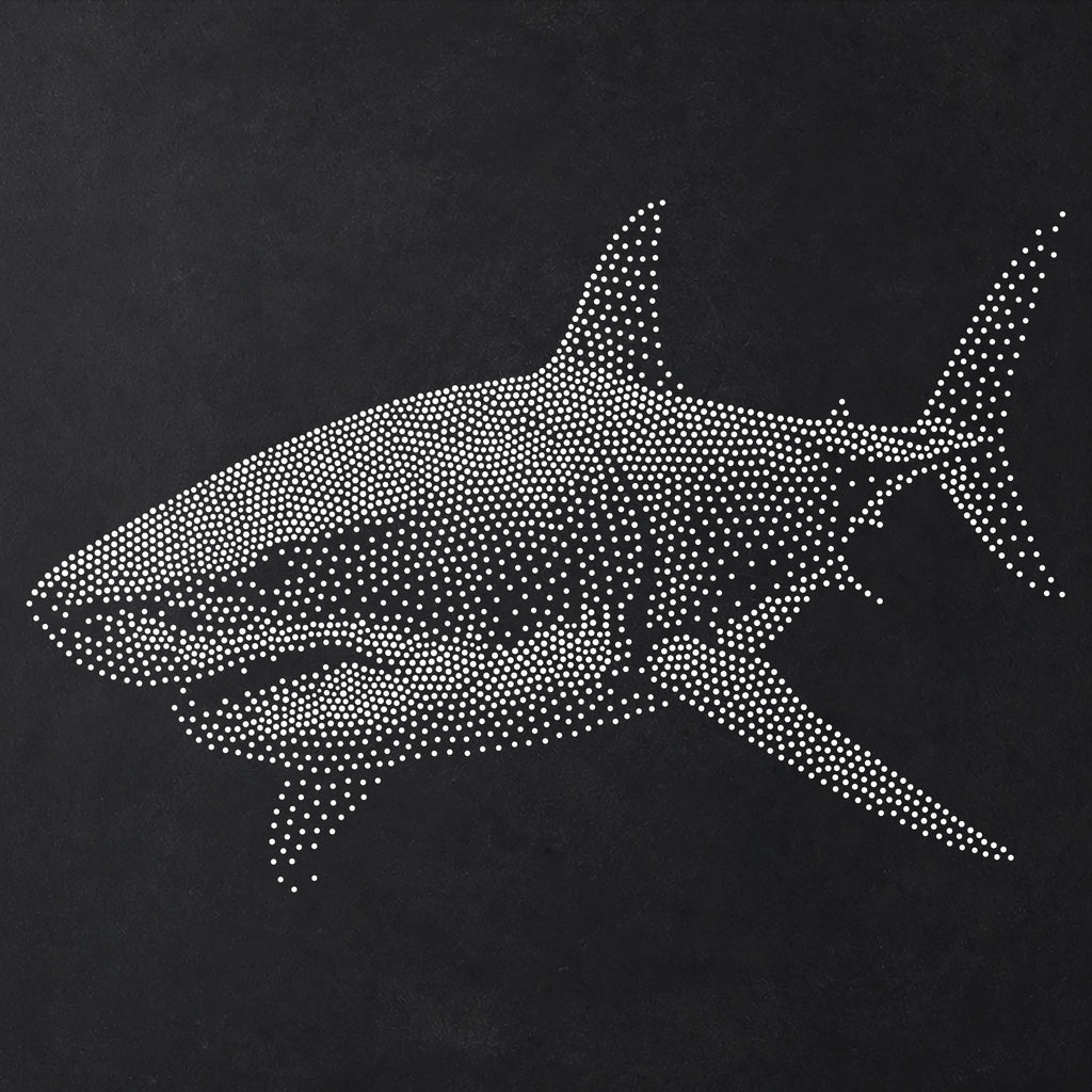 Great White Shark reusable Mylar stencil