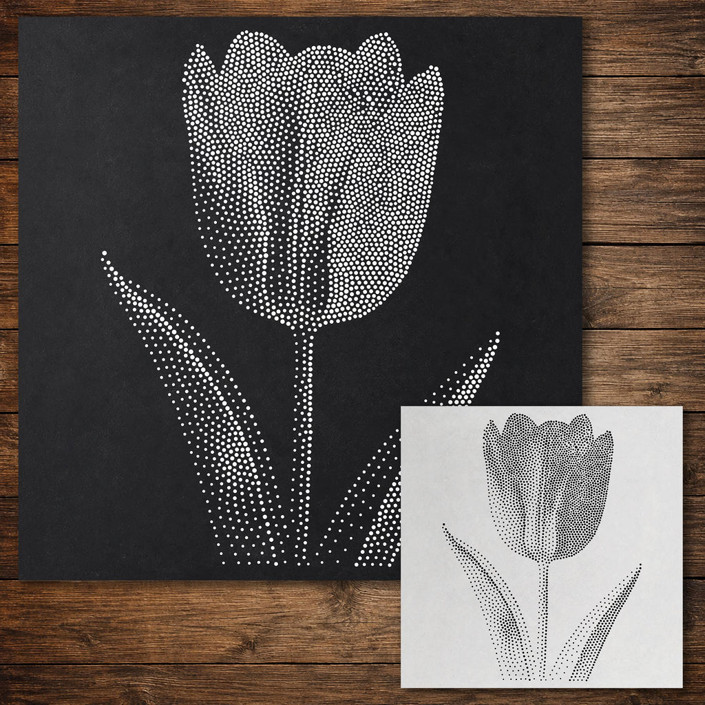 Tulip Flower reusable Mylar stencil