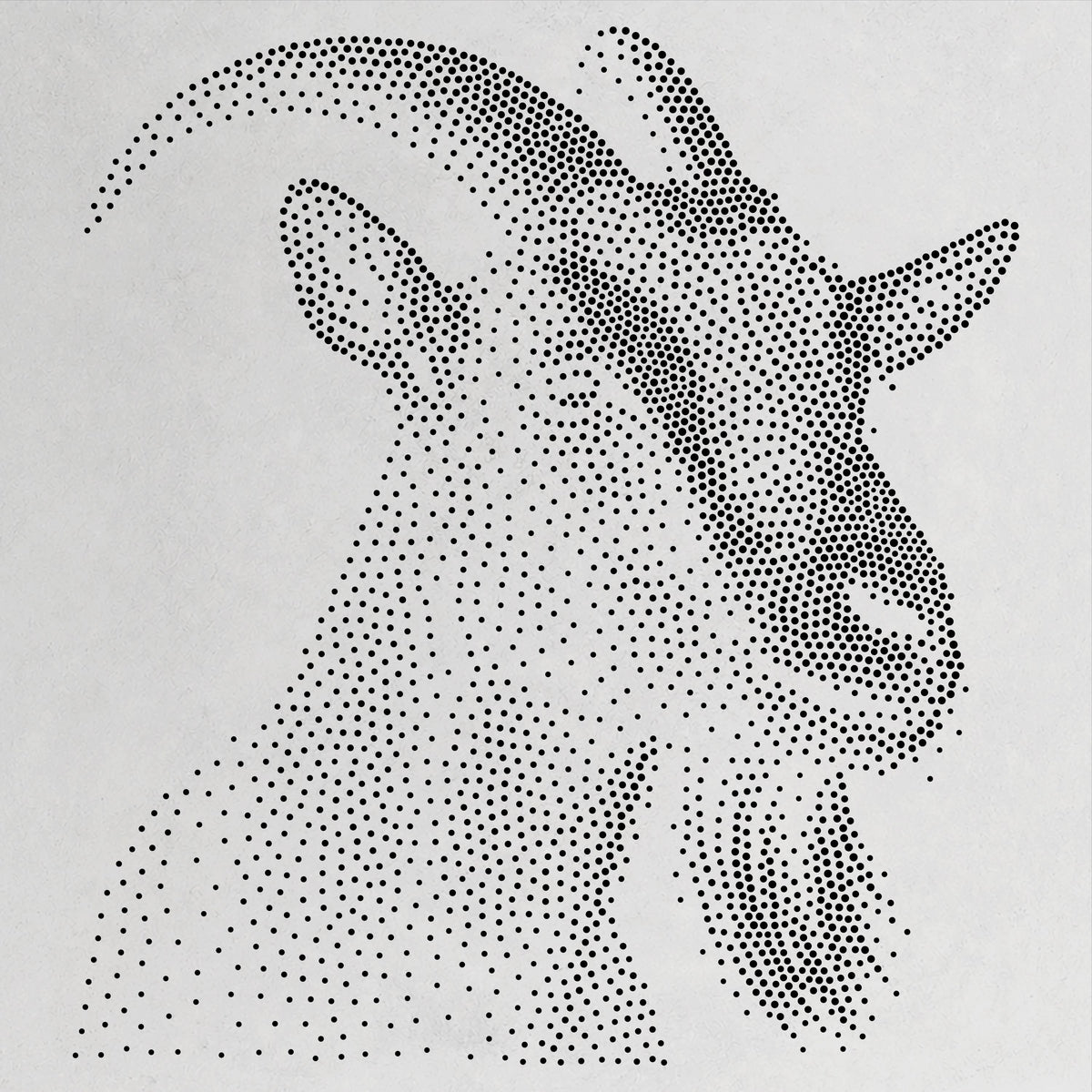 Goat Portrait reusable Mylar stencil