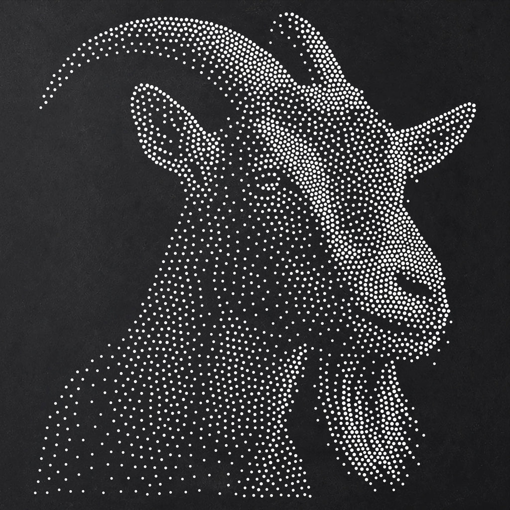 Goat Portrait reusable Mylar stencil