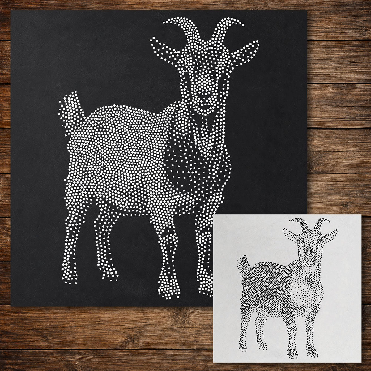 Goat reusable Mylar stencil