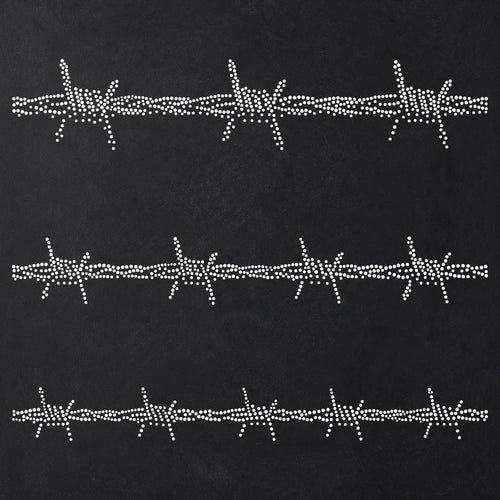Barbed Wire reusable Mylar stencil