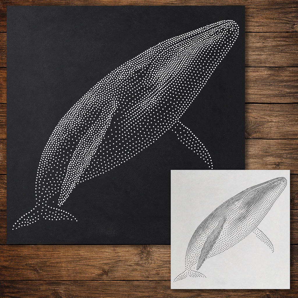Blue Whale reusable Mylar stencil