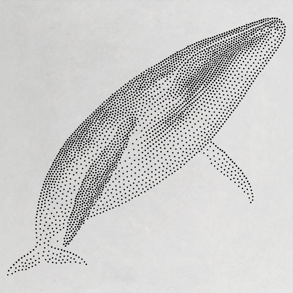 Blue Whale reusable Mylar stencil