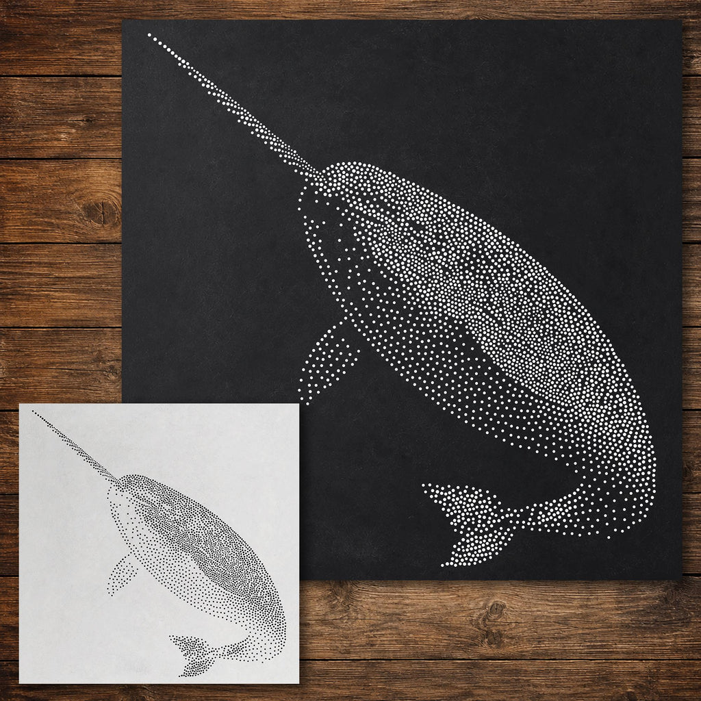 Narwhal reusable Mylar stencil