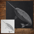 Narwhal reusable Mylar stencil