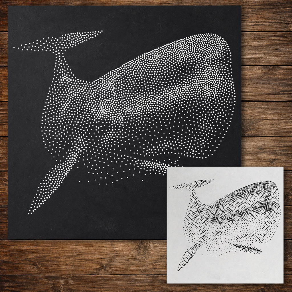 Sperm Whale reusable Mylar stencil