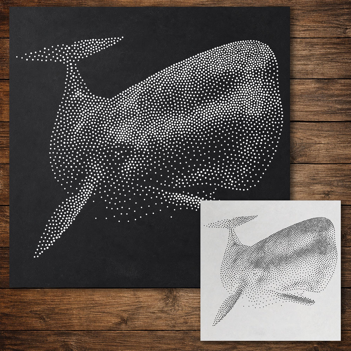 Sperm Whale reusable Mylar stencil
