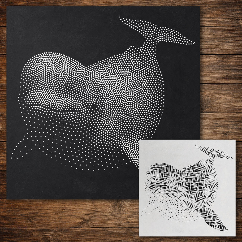 Beluga Whale reusable Mylar stencil
