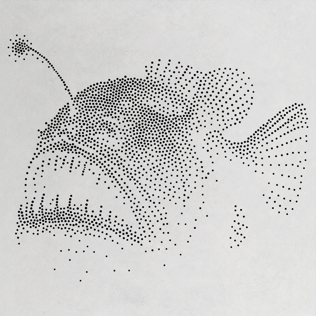 Anglerfish Fish reusable Mylar stencil