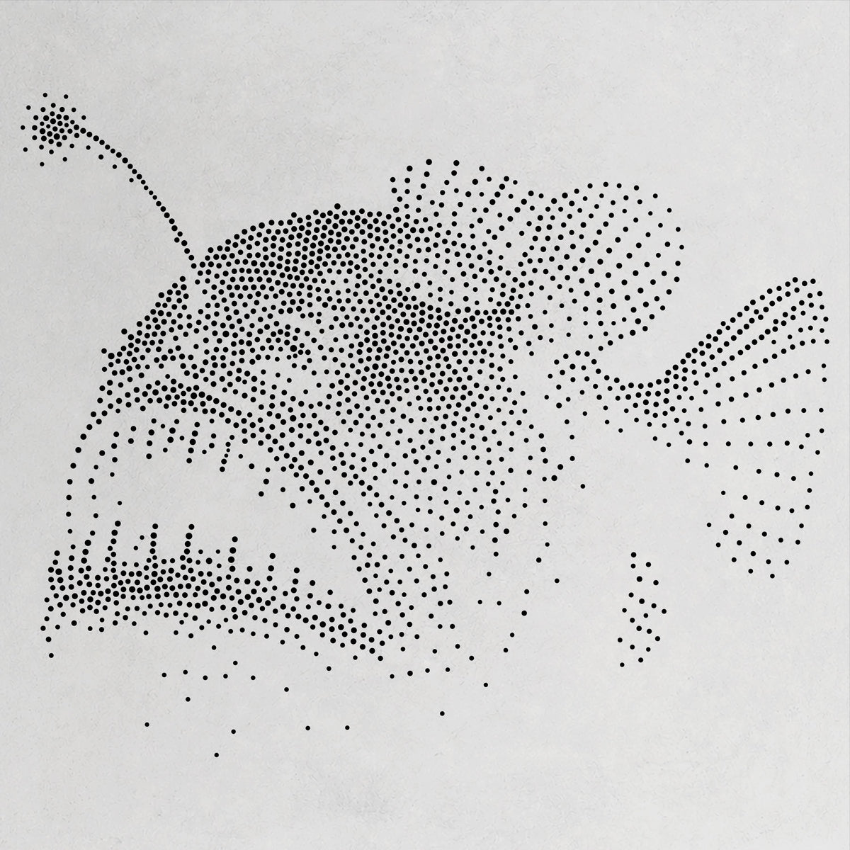 Anglerfish Fish reusable Mylar stencil