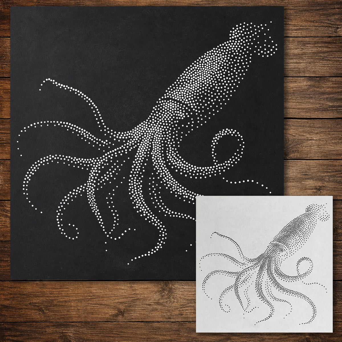 Giant Squid reusable Mylar stencil