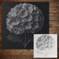 Hydrangea Flower reusable Mylar stencil