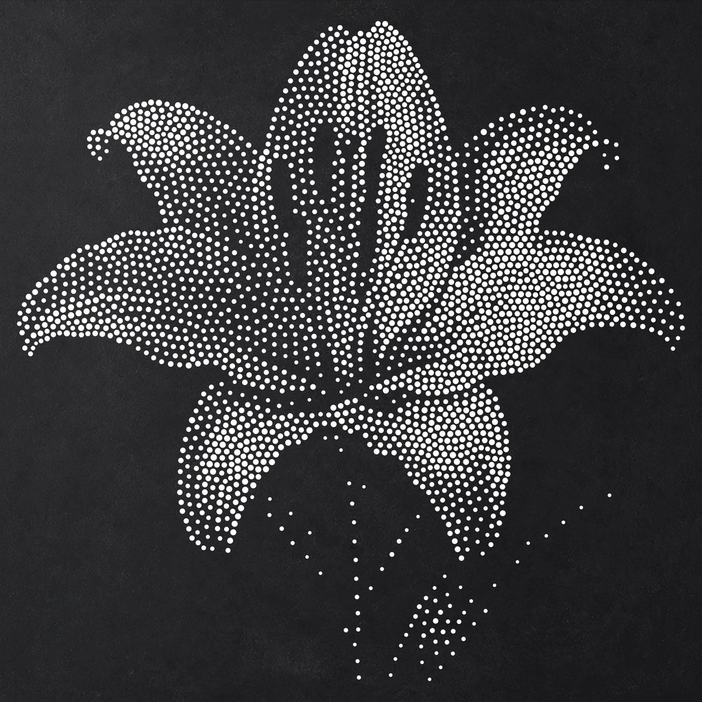 Lily Flower reusable Mylar stencil
