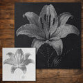 Lily Flower reusable Mylar stencil