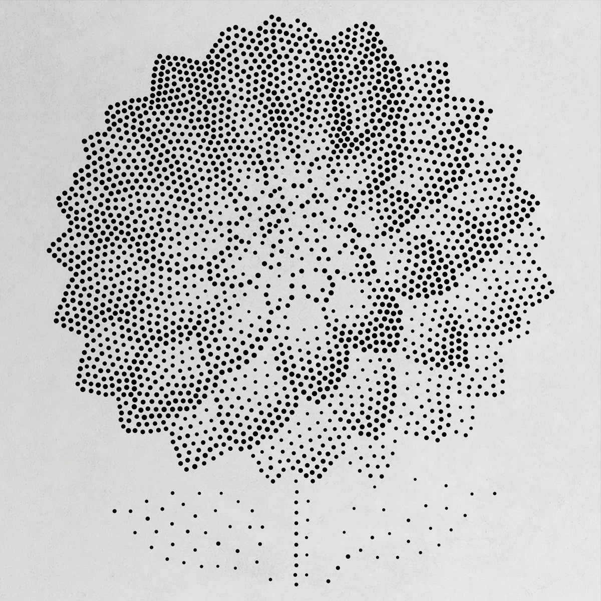 Dahlia Flower reusable Mylar stencil